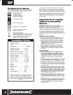 Предварительный просмотр 16 страницы Silverline 240361 Instructions Manual