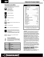 Предварительный просмотр 22 страницы Silverline 263040 Original Instructions Manual