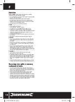 Preview for 15 page of Silverline 267969 Operating Instructions Manual