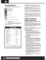 Предварительный просмотр 34 страницы Silverline 304583 User Manual