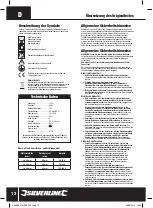 Preview for 12 page of Silverline 466888 Manual