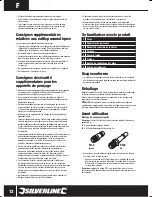 Preview for 12 page of Silverline 580430 User Manual