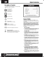 Предварительный просмотр 4 страницы Silverline 631977 Original Instructions Manual