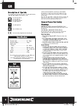 Preview for 4 page of Silverline 868245 Manual