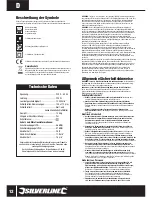 Preview for 13 page of Silverline SilverStorm 220W 263515 User Manual