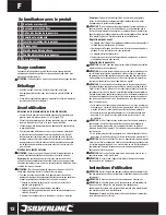 Предварительный просмотр 13 страницы Silverline SilverStorm 430W 125563 Instruction Manual