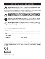 Preview for 2 page of SilverStar BACKPACKER MV Owner'S Manual