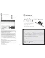 Preview for 1 page of SilverStone ECP01 Manual