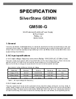 Preview for 3 page of SilverStone Gemini GM500-G Installation And Optimization Manual