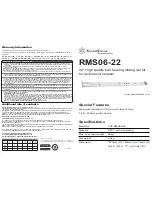 Preview for 1 page of SilverStone RMS06-22 Manual