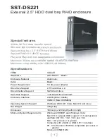 Preview for 2 page of SilverStone SST-DS221 Manual