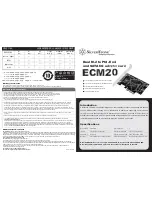 Предварительный просмотр 1 страницы SilverStone SST-ECM20 Manual