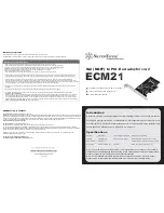 Предварительный просмотр 1 страницы SilverStone SST-ECM21 Installation Manual