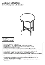 Silverwood Swivel Vanity Seat with Crossbar CPFV1142 Assembly Instructions Manual предпросмотр