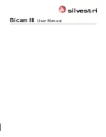 Silvestri Bicam III User Manual preview