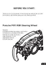 Preview for 2 page of Sim-Lab PORSCHE P911 RSR STEERING WHEEL Instruction Manual