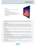 Preview for 1 page of Sim2 SDM40-D500 Specification Sheet