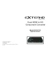 Preview for 1 page of Sima eXtenHD XCON-YUV Operation Manual