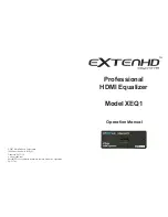 Sima eXtenHD XEQ1 Operation Manual preview