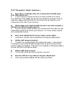 Preview for 1 page of Sima SUP-1 Frequently Asked Questions