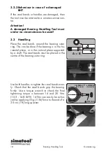 Предварительный просмотр 18 страницы simatool BHT 200-400 Instructions For Use Manual