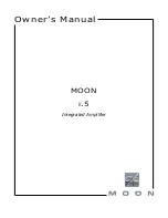 Simaudio MOON i.5 Owner'S Manual preview