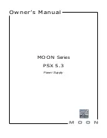 Simaudio MOON PSX5.3 Owner'S Manual preview