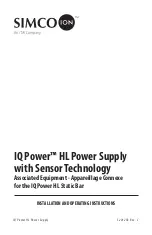 Preview for 1 page of Simco-Ion IQ Power HL Installation And Operating Instructions Manual