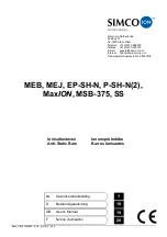 Simco-Ion Simco-Ion EP-SH-N User Manual preview