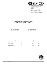 Simco CONVEYOSTAT Manual preview