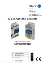 Предварительный просмотр 1 страницы Simco ION IQ Com User Manual