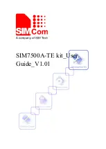 SimCom SIM7500A-TE kit User Manual preview