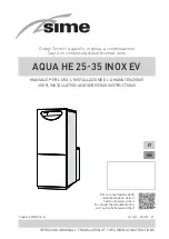Sime AQUA HE 25 INOX ErP BE User, Installation And Servicing Instructions preview