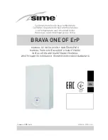 Предварительный просмотр 1 страницы Sime Brava One 25 OF ErP Installation And Maintenance Manual