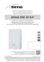 Sime BRAVA ONE OF ErP Installation And Maintenance Manual preview