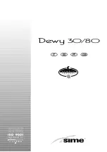 Sime DEWY 30/80 Manual preview