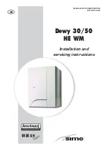 Sime Dewy 30 HE WM Installation And Servicing Instructions preview