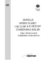 Sime Green Planet I-HE 35 MF User And Installation Instructions Manual предпросмотр