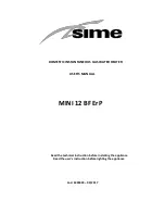 Sime MINI 12 BF ErP User Manual предпросмотр