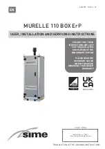 Предварительный просмотр 1 страницы Sime MURELLE 110 BOX ErP User, Installation And Servicing Instructions