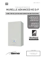 Предварительный просмотр 1 страницы Sime MURELLE ADVANCED HE ErP User, Installation And Servicing Instructions