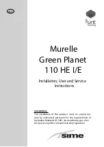 Sime Murelle Green Planet 110 HE I Installation, Use And Service Instructions предпросмотр