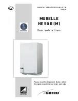 Sime MURELLE HE 50 R User Instructions предпросмотр