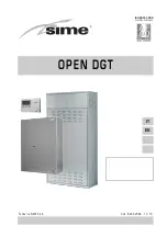 Предварительный просмотр 1 страницы Sime OPEN DGT Manual