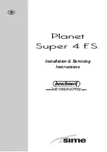 Sime Planet Super 4 F.S. Installation & Servicing Instructions Manual предпросмотр