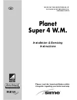 Sime Planet Super 4 WM Installation & Servicing Instructions Manual preview