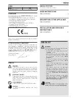 Preview for 3 page of Sime UNIQA REVOLUTION Original Instructions Manual