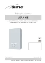 Sime VERA HE 25 User, Installation And Servicing Instructions предпросмотр