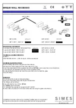 SIMES BRIQUE WALL RECCESSED Manual предпросмотр