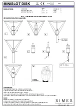 Preview for 1 page of SIMES MINISLOT DISK HIT-CRI 70W G12 Installation Instruction